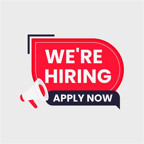 WE ARE HIRING! Apply now .